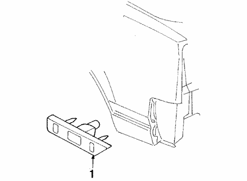 1991 Oldsmobile Cutlass Calais Rear Lamps - Side Marker Lamps Diagram