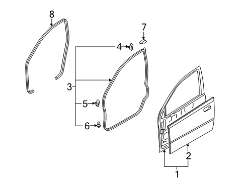 2010 Chevy Aveo5 Front Door Diagram