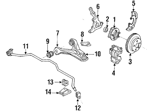 1994 Oldsmobile Silhouette Front Brakes Diagram