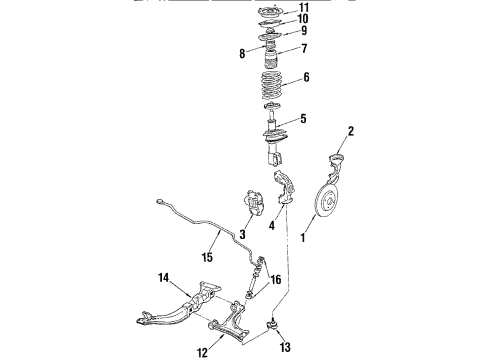 1987 Oldsmobile Firenza Front Brakes Diagram