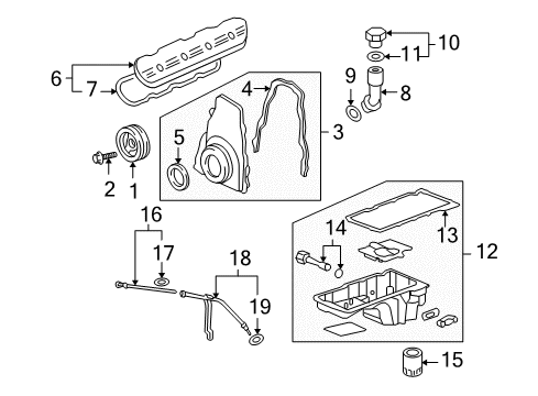 2009 Chevy Silverado 1500 Engine Parts & Mounts, Timing, Lubrication System Diagram 6 - Thumbnail