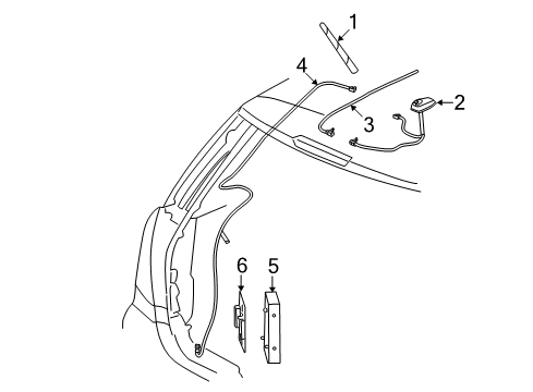 2014 Chevy Captiva Sport Antenna Cable Diagram for 19119056