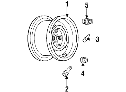 1990 GMC C3500 Wheels, Covers & Trim Diagram 1 - Thumbnail