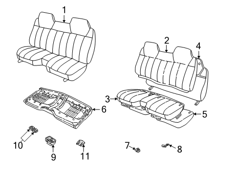 2002 GMC Sonoma Front Seat Components Diagram 2 - Thumbnail