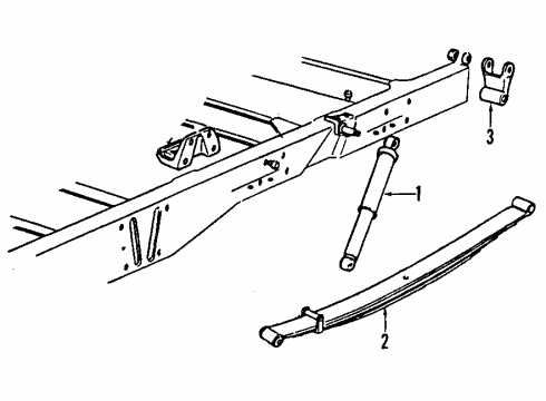 1993 Chevy G20 Rear Suspension Components, Drive Axles Diagram