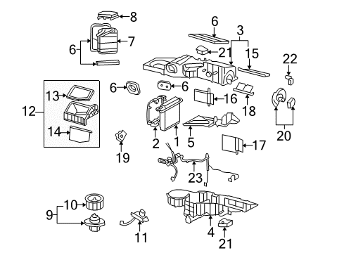 2013 Cadillac Escalade HVAC Case Diagram 4 - Thumbnail