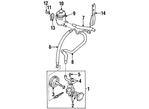 1999 Chevy Metro Return Hose Diagram for 30020217