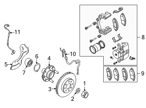 2007 Chevy Aveo5 Brake Components Diagram
