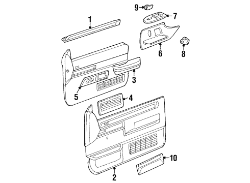 1994 GMC C3500 Front Door Diagram