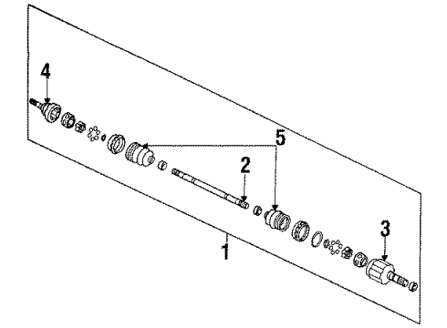 1987 Buick Skyhawk Axle Components - Front Diagram