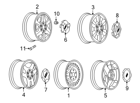2006 GMC Envoy XL Wheels Diagram