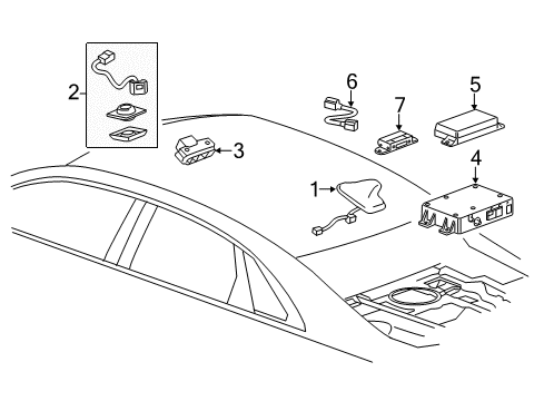 2017 Cadillac CTS Communication System Components Diagram