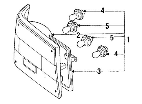 1987 Chevy Spectrum Tail Lamps Diagram