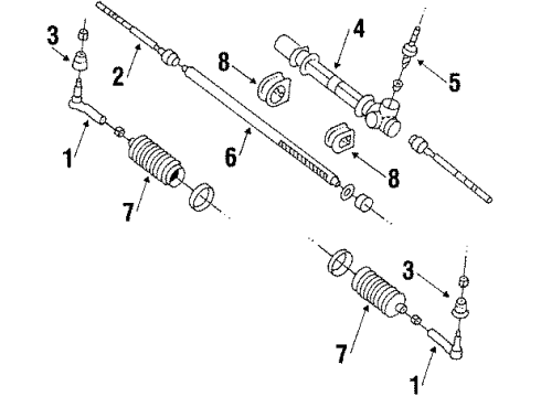 1986 Pontiac T1000 Housing Grommet, Driver Side Diagram for 7832995