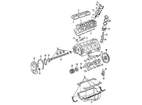 1989 Chevy C1500 Camshaft Gear Diagram for 340235