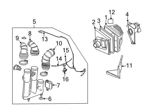 2004 Cadillac CTS Throttle Position Sensor Diagram for 17113566