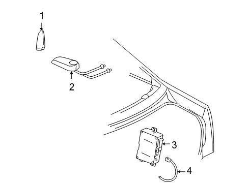 2005 Cadillac STS Communication System Components Diagram