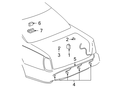 2004 Cadillac DeVille Module Diagram for 25750800