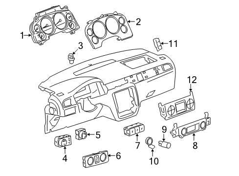 2014 GMC Yukon A/C & Heater Control Units Diagram