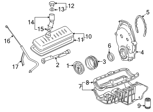 2011 Chevy Silverado 1500 Oil Tube Diagram for 12615877