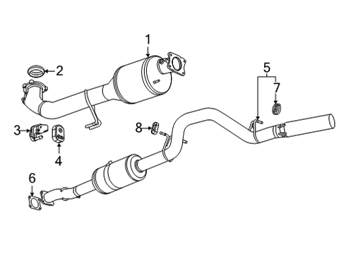 2022 Chevy Silverado 3500 HD Catalytic Converter Diagram for 84341182