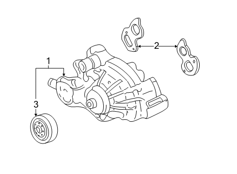 2005 Chevy Silverado 1500 Cooling System, Radiator, Water Pump, Cooling Fan Diagram 3 - Thumbnail