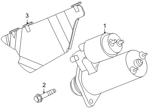 2010 Cadillac CTS Starter Diagram for 19180527