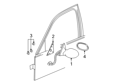 2005 Buick Park Avenue Outside Mirrors Diagram