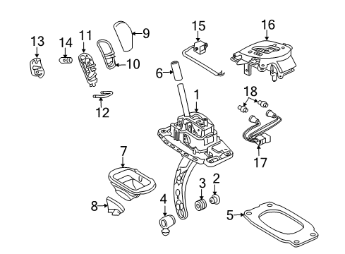 2009 Pontiac G8 Gear Shift Control - AT Diagram