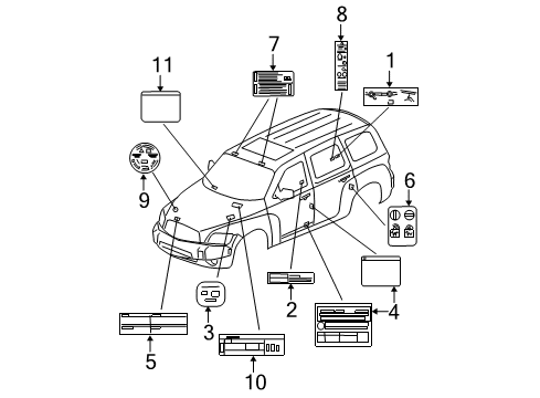 2010 Chevy HHR Information Labels Diagram