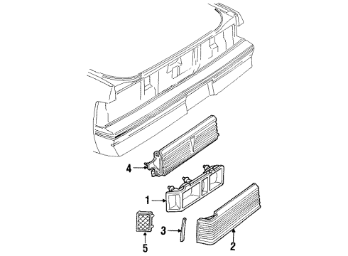 1986 Pontiac Sunbird Tail Lamps Diagram 2 - Thumbnail