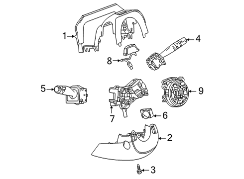 2023 GMC Hummer EV Pickup Shroud, Switches & Levers Diagram