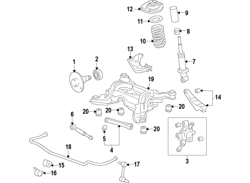 2011 Chevy Caprice Trailing Arm Diagram for 92287746