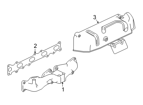 2017 Chevy Express 2500 Exhaust Components, Exhaust Manifold Diagram 3 - Thumbnail