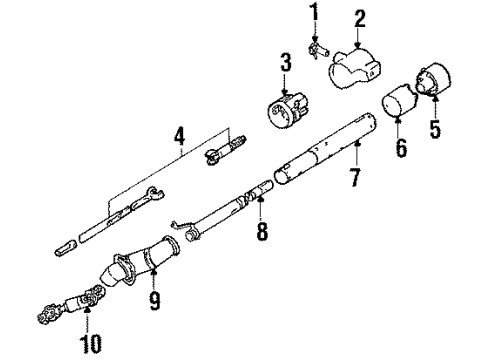 1990 Pontiac 6000 Steering Column Diagram