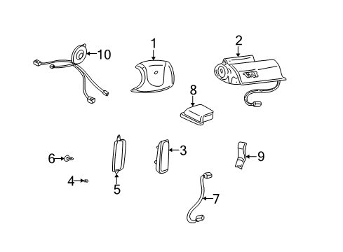 2005 Pontiac Bonneville Air Bag Components Diagram