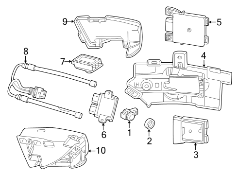 2024 Cadillac XT4 Electrical Components - Rear Bumper Diagram