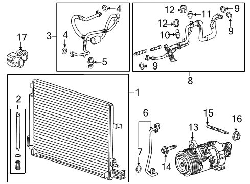 2018 Chevy Camaro Front A/C Tube Diagram for 23493486
