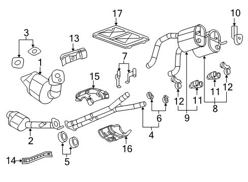 2008 Chevy Corvette Exhaust Pipe Diagram for 25788211