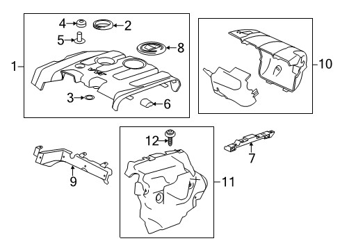 2017 Cadillac CT6 Engine Appearance Cover Diagram 1 - Thumbnail