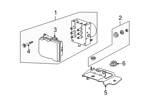 2017 Chevy Traverse ABS Components Diagram