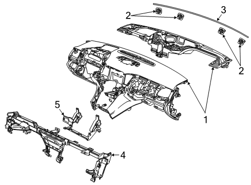 2014 Chevy SS Cluster & Switches, Instrument Panel Diagram 1 - Thumbnail