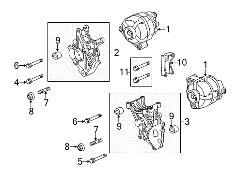 2017 Chevy Silverado 3500 HD Mount Bracket, Passenger Side Diagram for 12692945