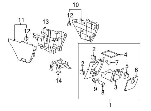 2005 Saturn Relay Front Console Diagram