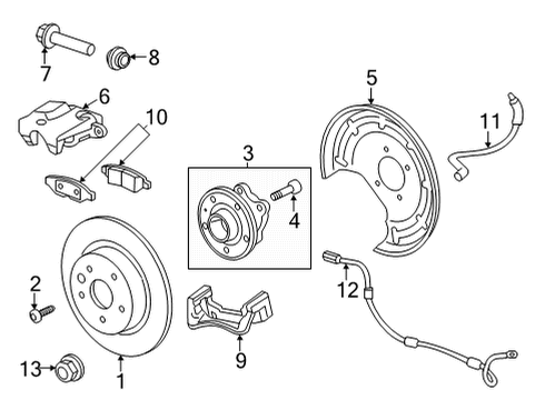 2024 Chevy Trailblazer Caliper Bolt Diagram for 13596001