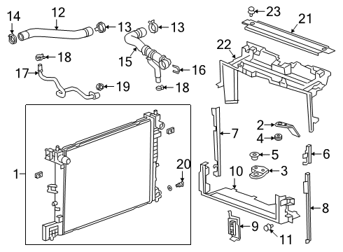 2019 Cadillac CT6 Outlet Hose, Lower Diagram for 84065780