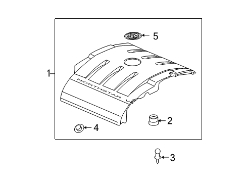 2008 Buick Lucerne Engine Appearance Cover Diagram 2 - Thumbnail