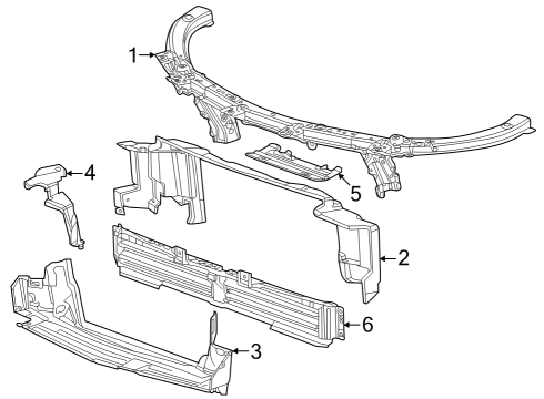 2023 Cadillac LYRIQ Radiator Support Diagram