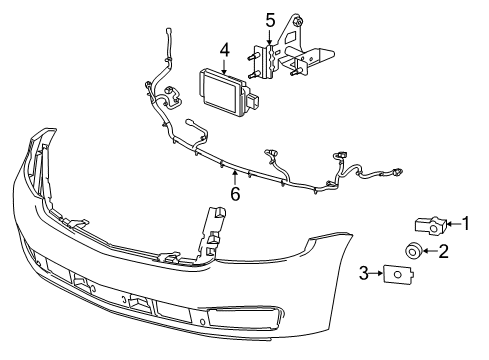2017 GMC Yukon XL Front Bumper Diagram 2 - Thumbnail