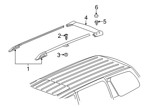 2005 Pontiac Montana Spoiler, Black Diagram for 21997398